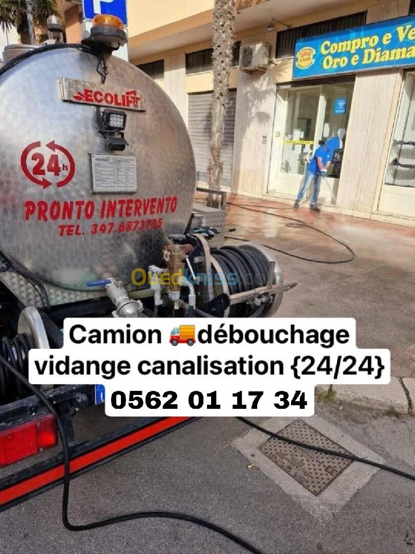 Camion vidange débouchage 