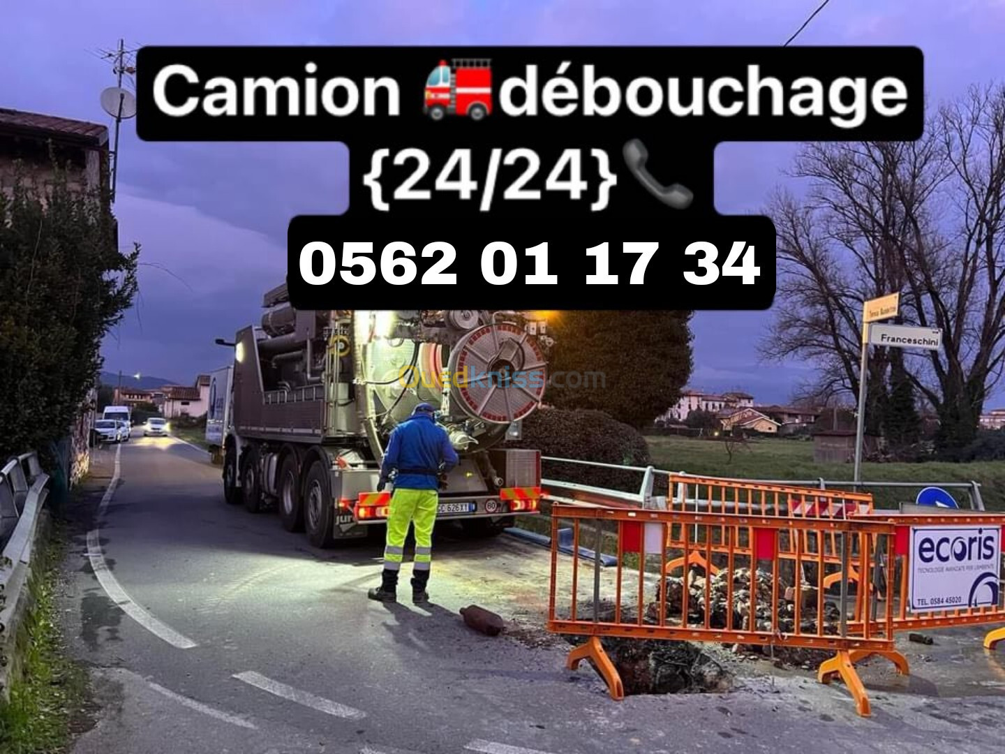 Camion vidange débouchage 