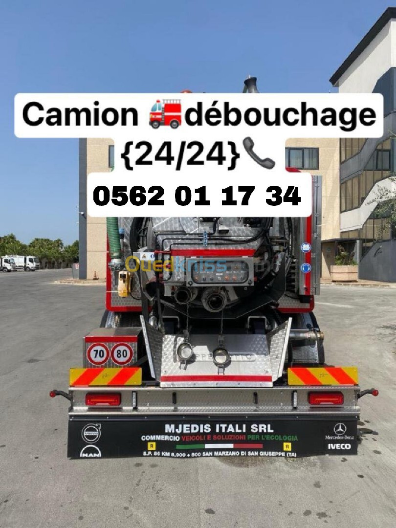 Camion vidange débouchage 