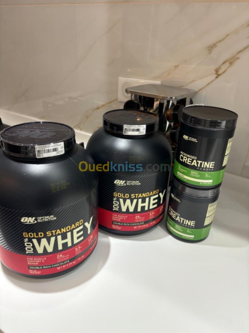 Whey protein gold standard 2.2 kg + creatine ON 317g