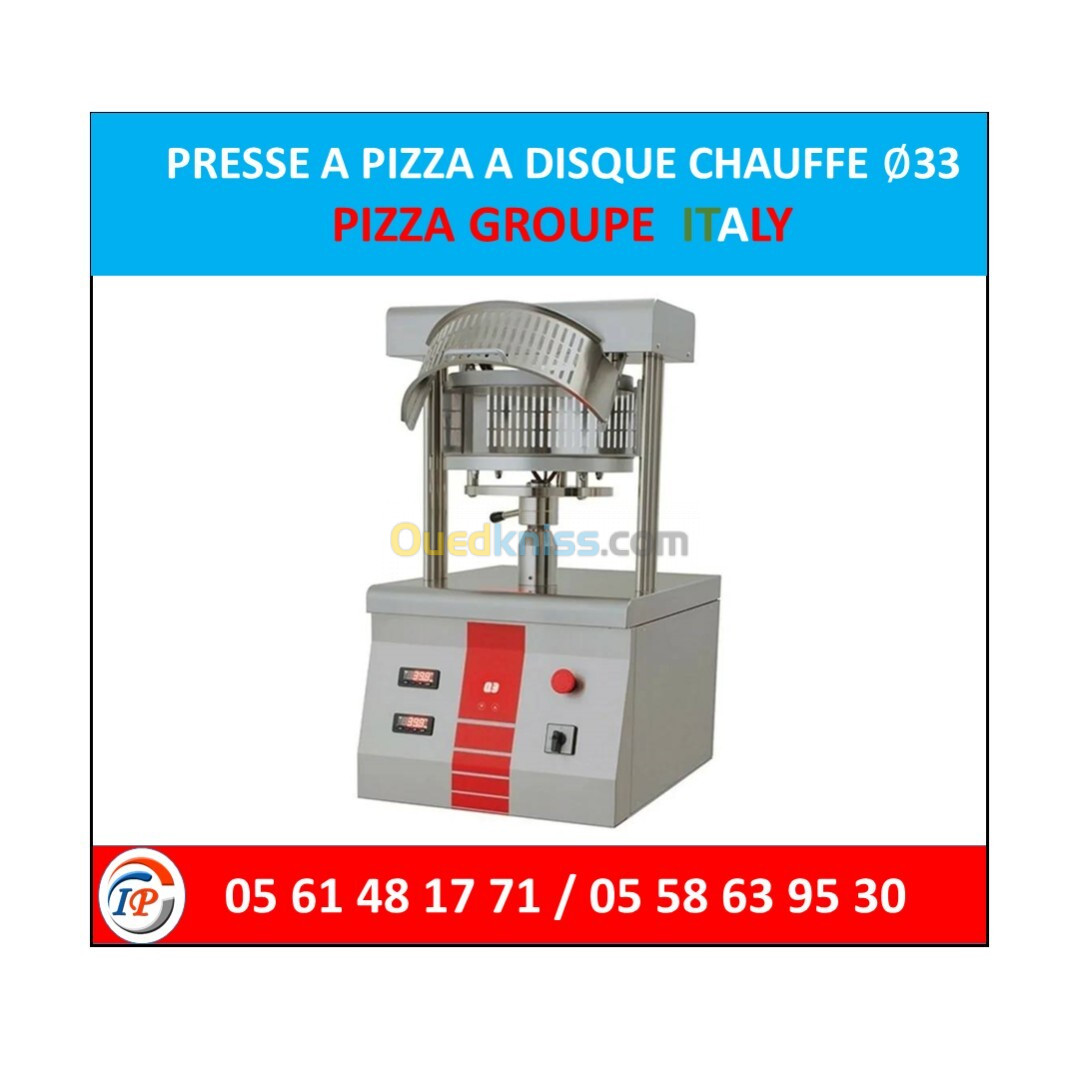 PRESSE A PIZZA A DISQUE CHAUFFE  DIAMETRE 33CM  PIZZA GROUPE  ITALY 