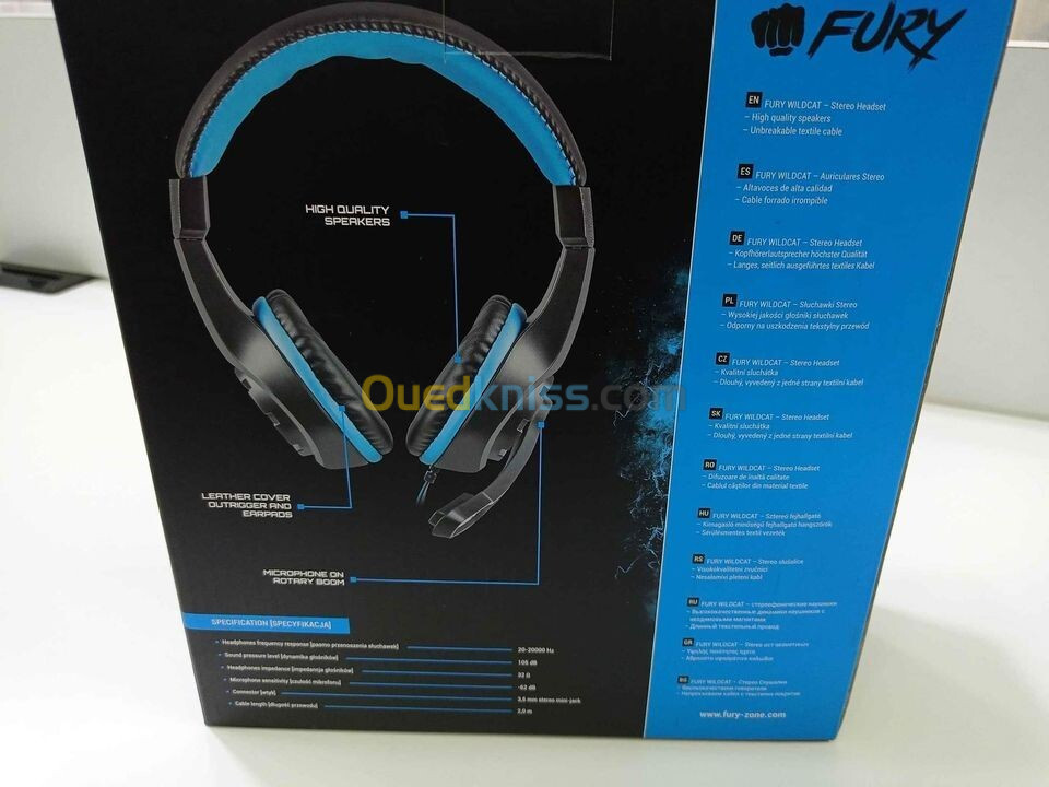 Casque gamer fury