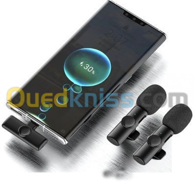 Microphone Lavalier cravate sans-fil USB Type-C K9 pour smartphone, laptop,  PC - Prix en Algérie