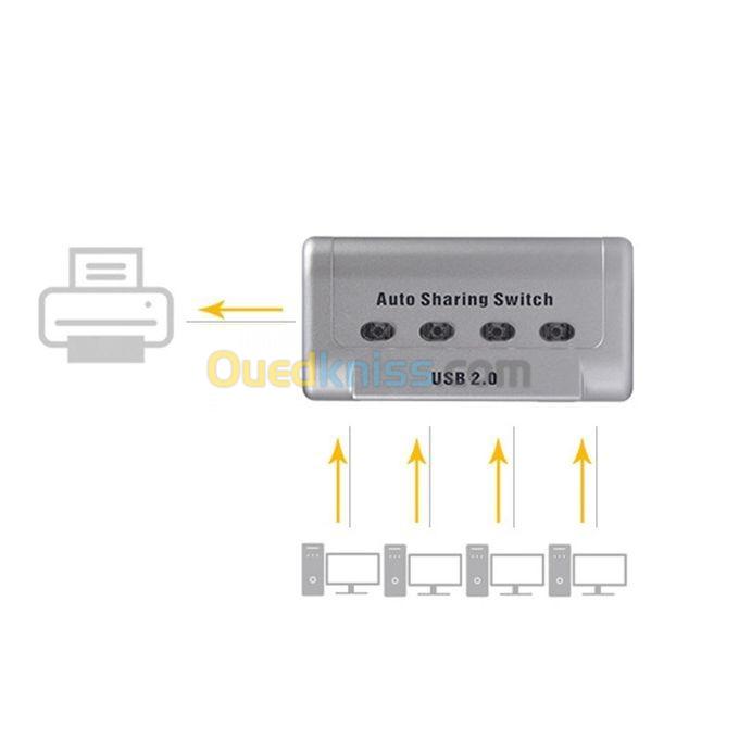 swith/commutateur HUB USB2.0 à 4 ports pour une imprimante