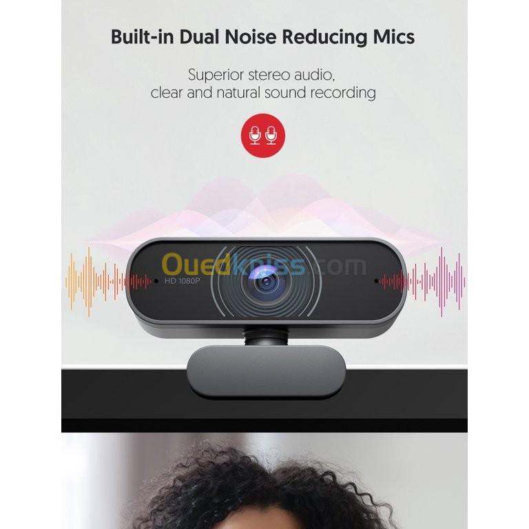 victure 1080p webcam with dual microphones