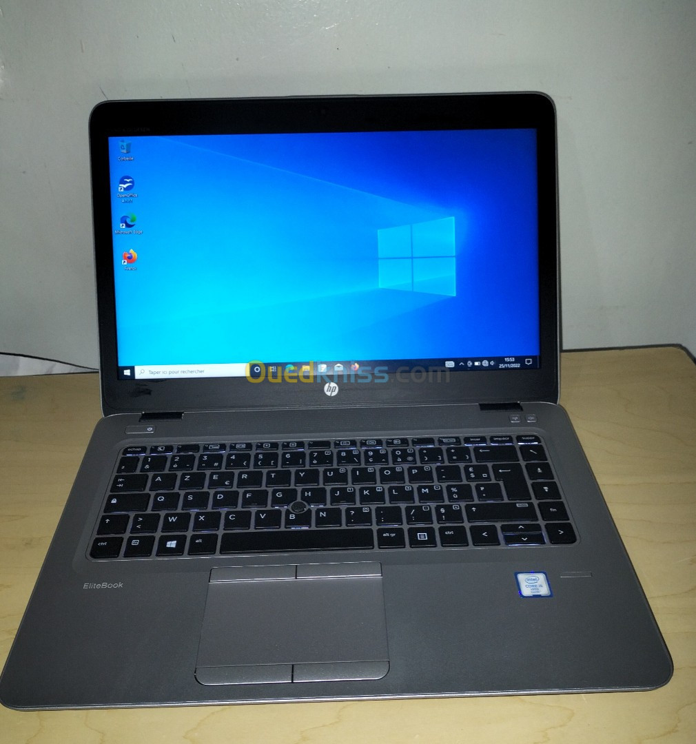 i5 laptop : portable HP EliteBook 840-G3, i5-6 8Go,  256Go SSD avec office