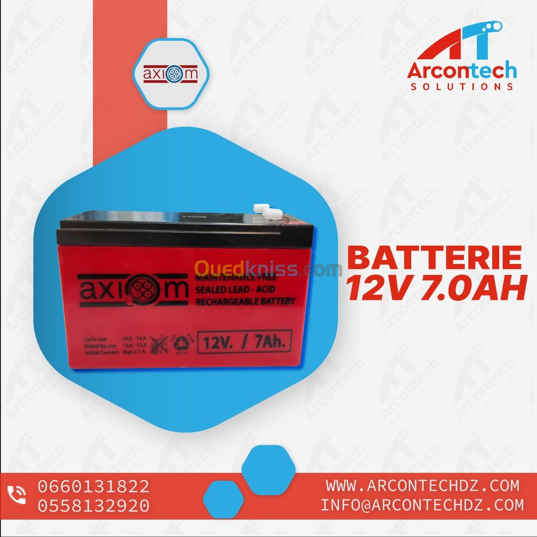 BATTERIE AXIOM 12V 7AH 2.2AH 1.3AH