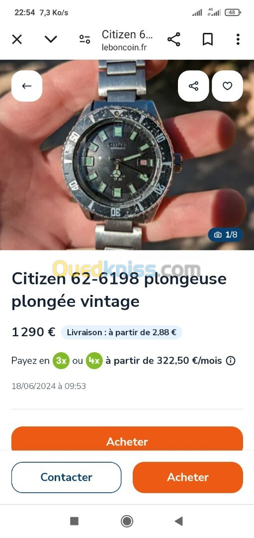 Montre plongée 