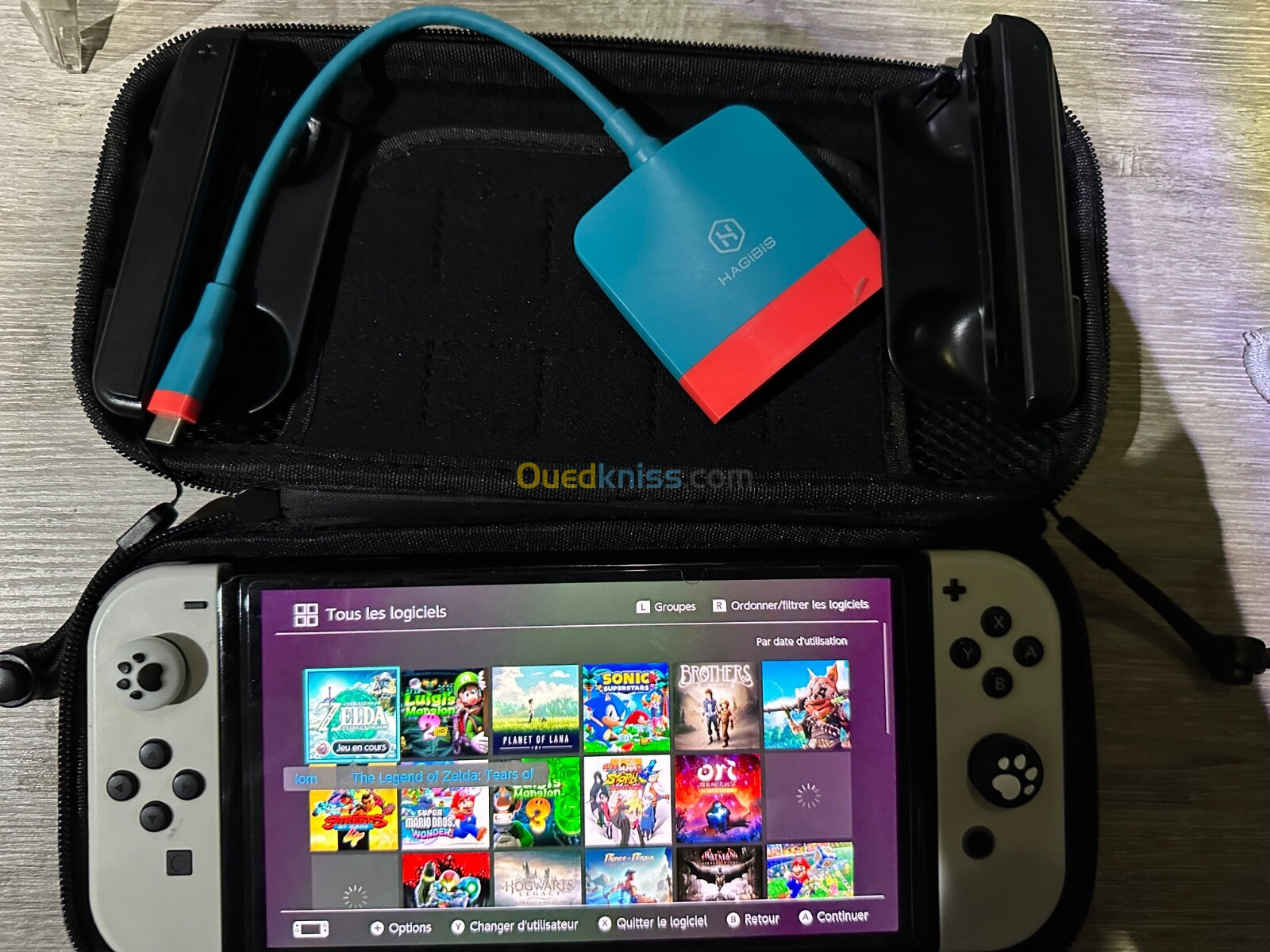 Nintendo switch oled flashee puce