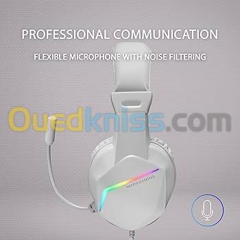 CASQUE MARS GAMING MH122 FRGB WHITE