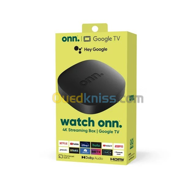 ANDROID TV ONN. GOOGLE TV 4K STREAMING BOX