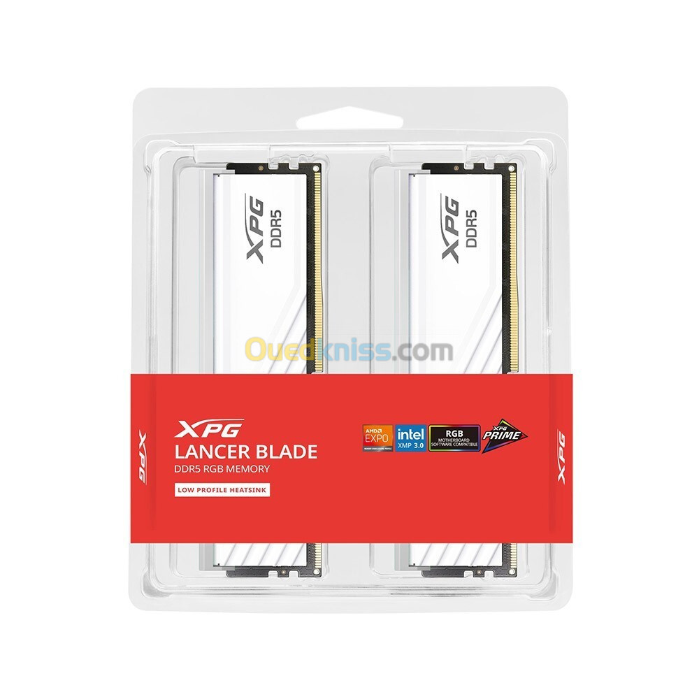 RAM XPG 32GO 2X16GO 6400MHZ LANCER BLADE CL32 DDR5 WHITE