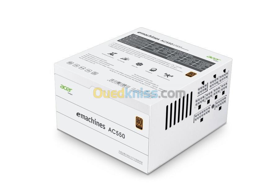 ALIMENTATION ACER 550W 80PLUS BRONZE FULL MODULAIR AC550 WHITE