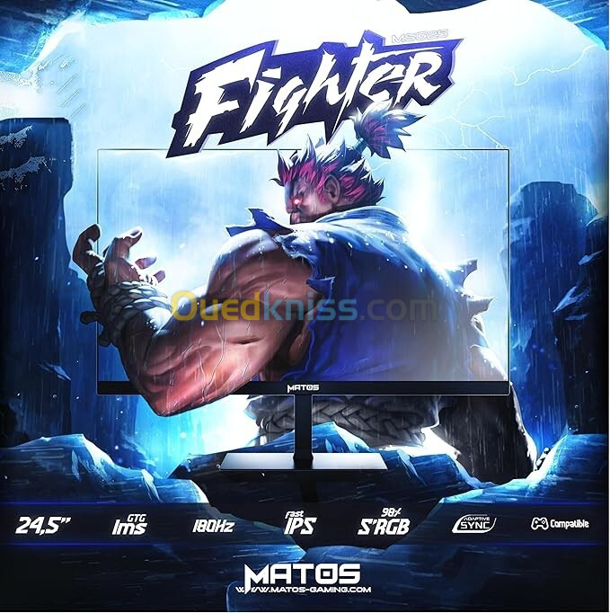 ECRAN MATOS MSG25 FIGHTER FULL HD 1MS 180HZ IPS 24.5"