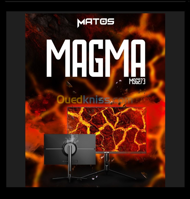 ECRAN GAMING MATOS MAGMA MSG273 27" - 1MS - 180HZ - FAST IPS - 2K 