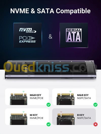 RACK SSD SATA NVME M.2 UGREEN 10GBPS TYPE C 90264