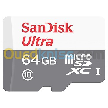 CARTE MEMOIRE SANDISK MICRO SDXC 64GO ULTRA UHS-I 100MBS