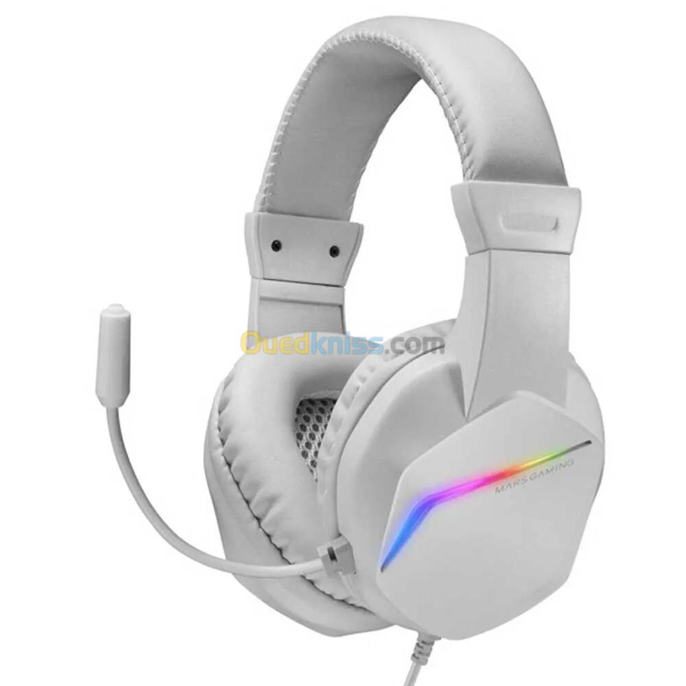 CASQUE MARS GAMING MH122 FRGB WHITE