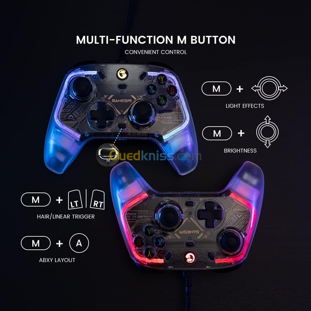 MANETTE FILAIRE GAMESIR T4 KALEID RGB (PC, SWITCH, ANDROID)