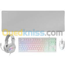 PACK CLAVIER SOURIS TAPIS CASQUE MARS GAMING MCP-RGB3W 4 IN 1