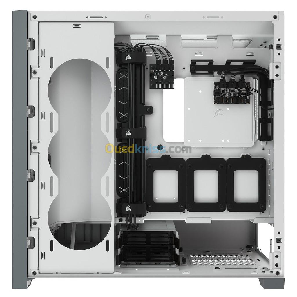 BOITIER CORSAIR ICUE 5000X TEMPERED GLASS WHITE RGB