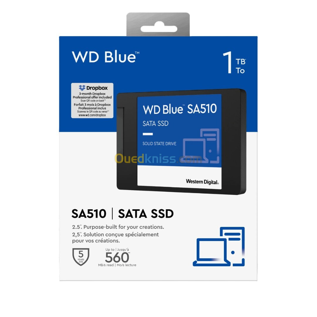 SSD 2.5" WD 1TO BLUE SA510 SATA