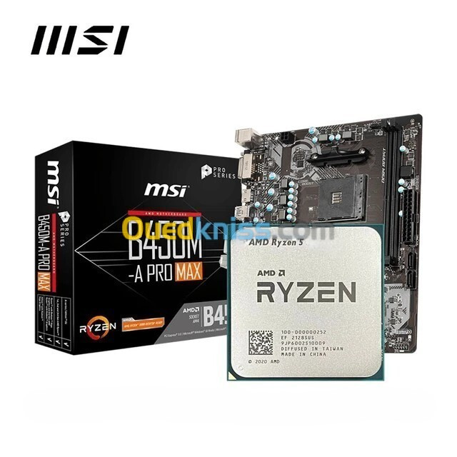 KIT UPGRADE RYZEN 5 PRO 5650G + CARTE MERE MSI B450M A PRO MAX