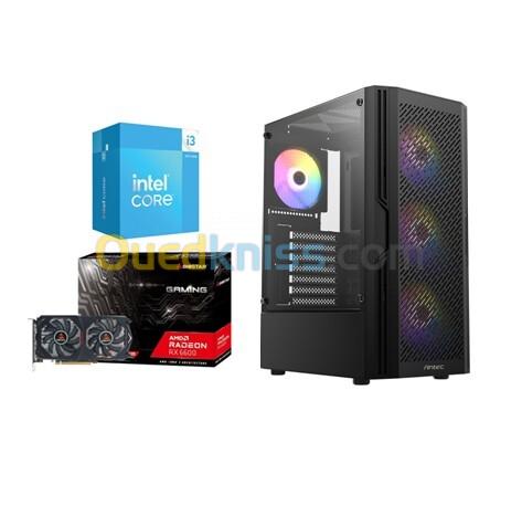 GAMING PC / I3 14100F - RAM 16GO - SSD 512GO - BIOSTAR RX 6600 8GO