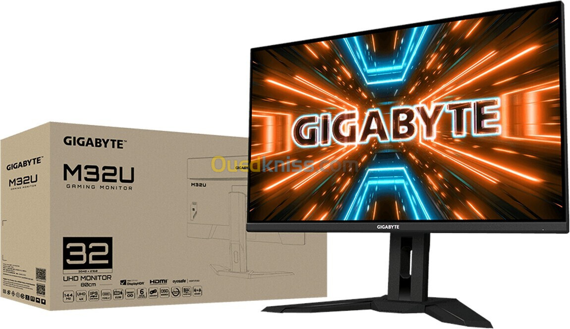 ECRAN GIGABYTE M32U GAMING 1MS 144HZ IPS 4K 32"