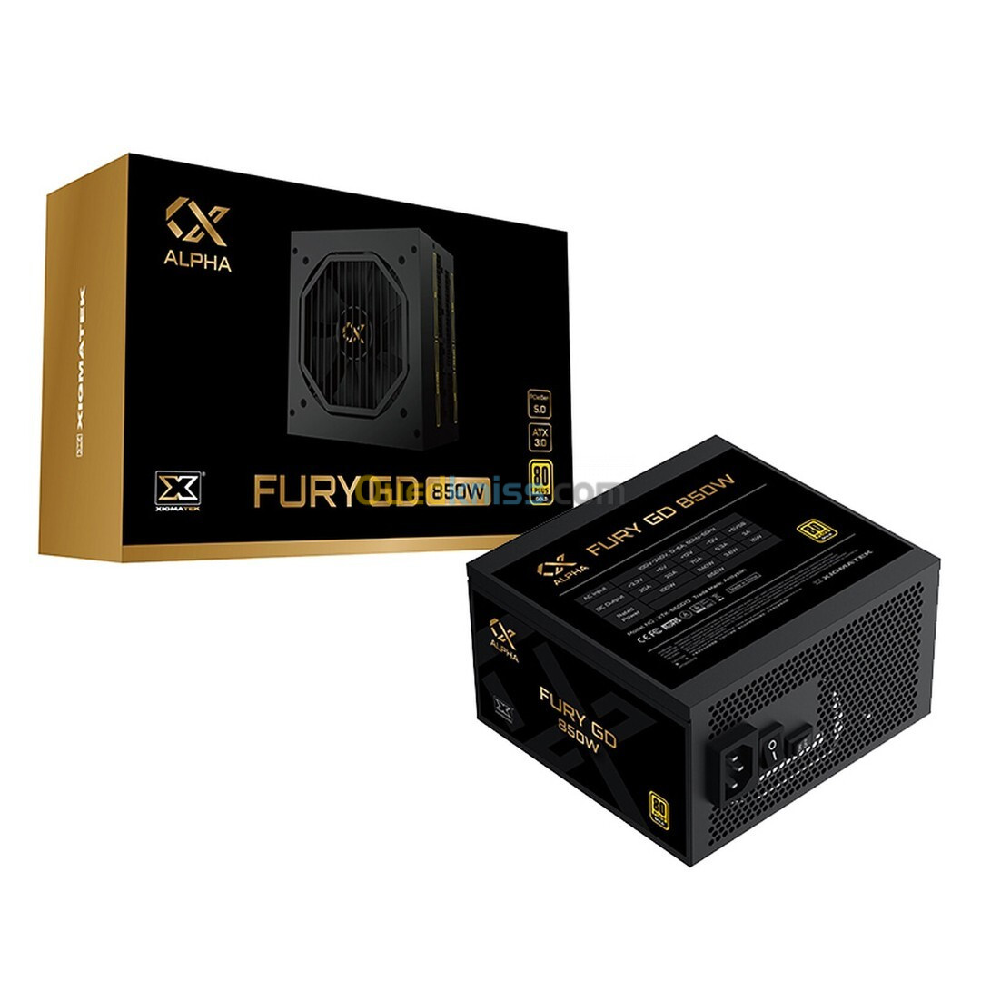 ALIMENTATION XIGMATEK FURY GD 850W 80PLUS GOLD FULL MODULAIRE PCIE5.0