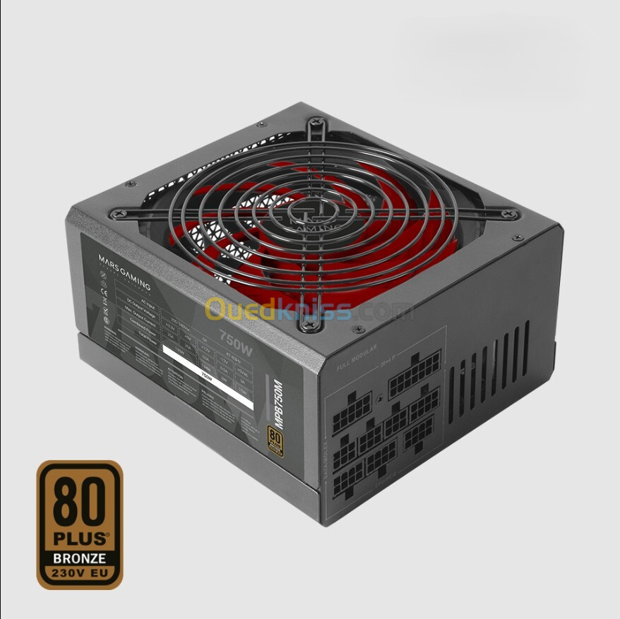 ALIMENTATION MARS GAMING MPB750M 750W 80PLUS BRONZE FULL MODULAIRE