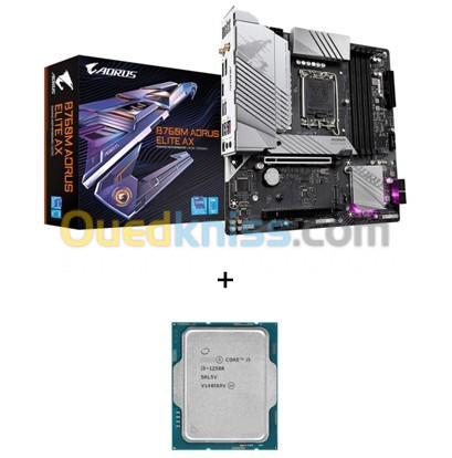 KIT UPGRADE PROCESSEUR INTEL I5 12500 + CARTE MERE GIGABYTE AORUS B760M ELITE AX DDR5