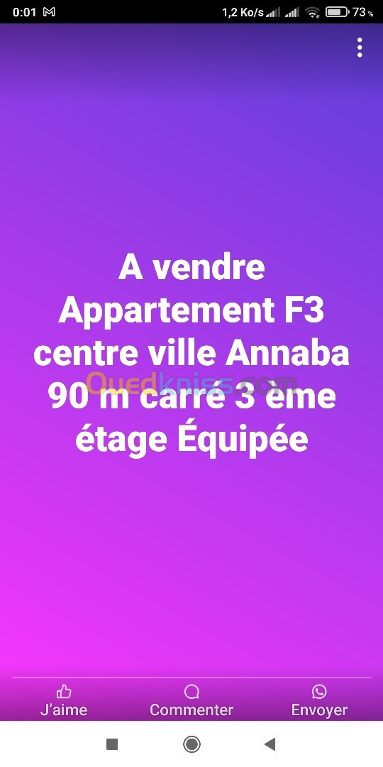 Vente Appartement F3 Annaba Annaba