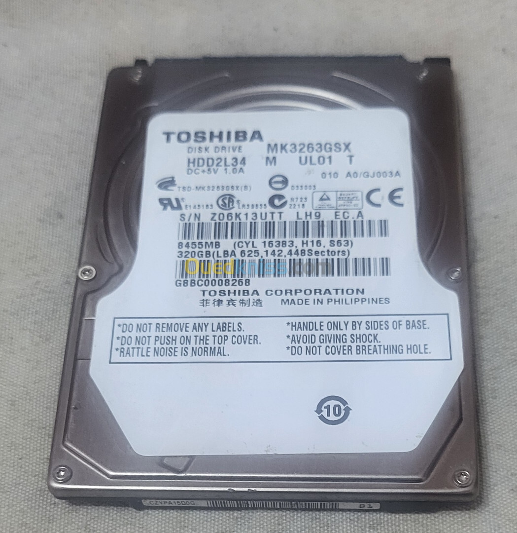 disque dure 2.5" Toshiba 320 Go