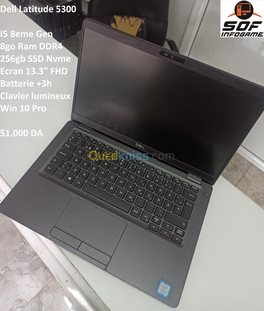 Dell Latitude 5300 I5 8eme / 8go / 256 nvme / 13.3" FHD