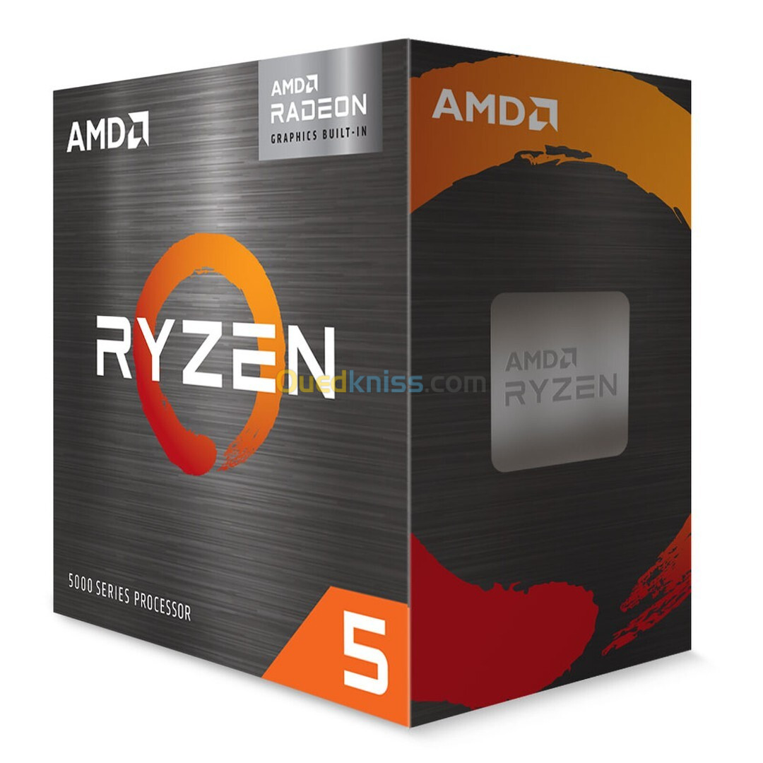 AMD RYZEN 5 5600G WITH RADEON GRAPHICS 6 CORE 12 THREAD (BOX AVEC VENTILATEUR)