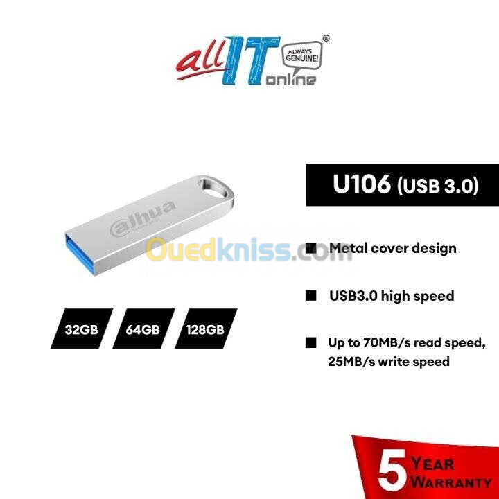 USB FLASH DRIVE DAHUA 64G USB 3.0 DHI-USB-U106-30-64GB