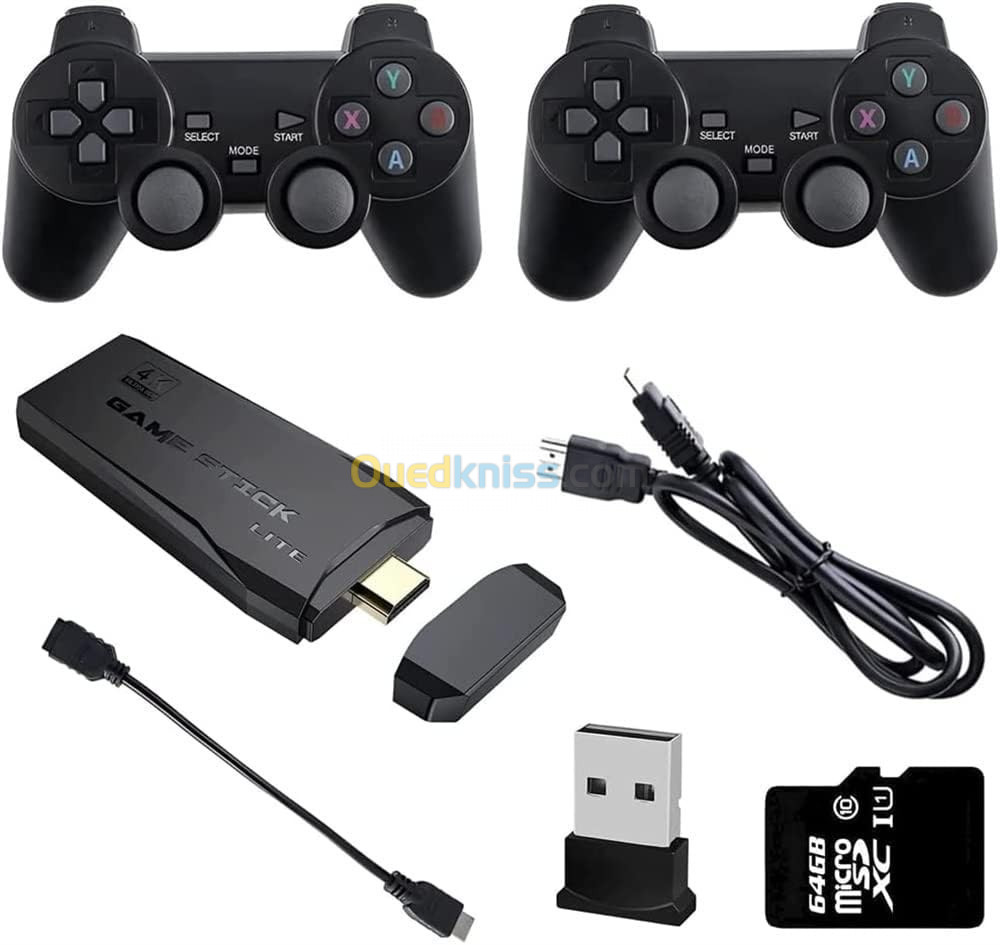 GAME STICK LITE 4K WITH 2.4G WIRELESS CONTROLLER GAMEPAD