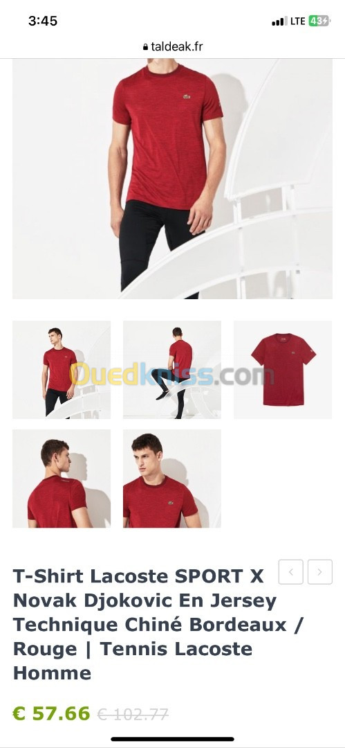 Ouedkniss t shirt lacoste online