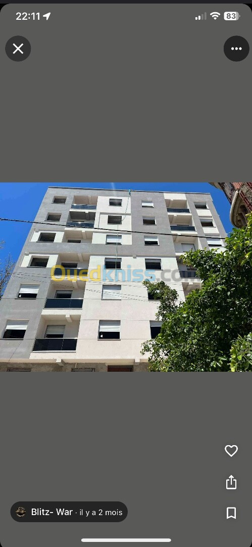 Vente Appartement F4 Alger Bordj el bahri