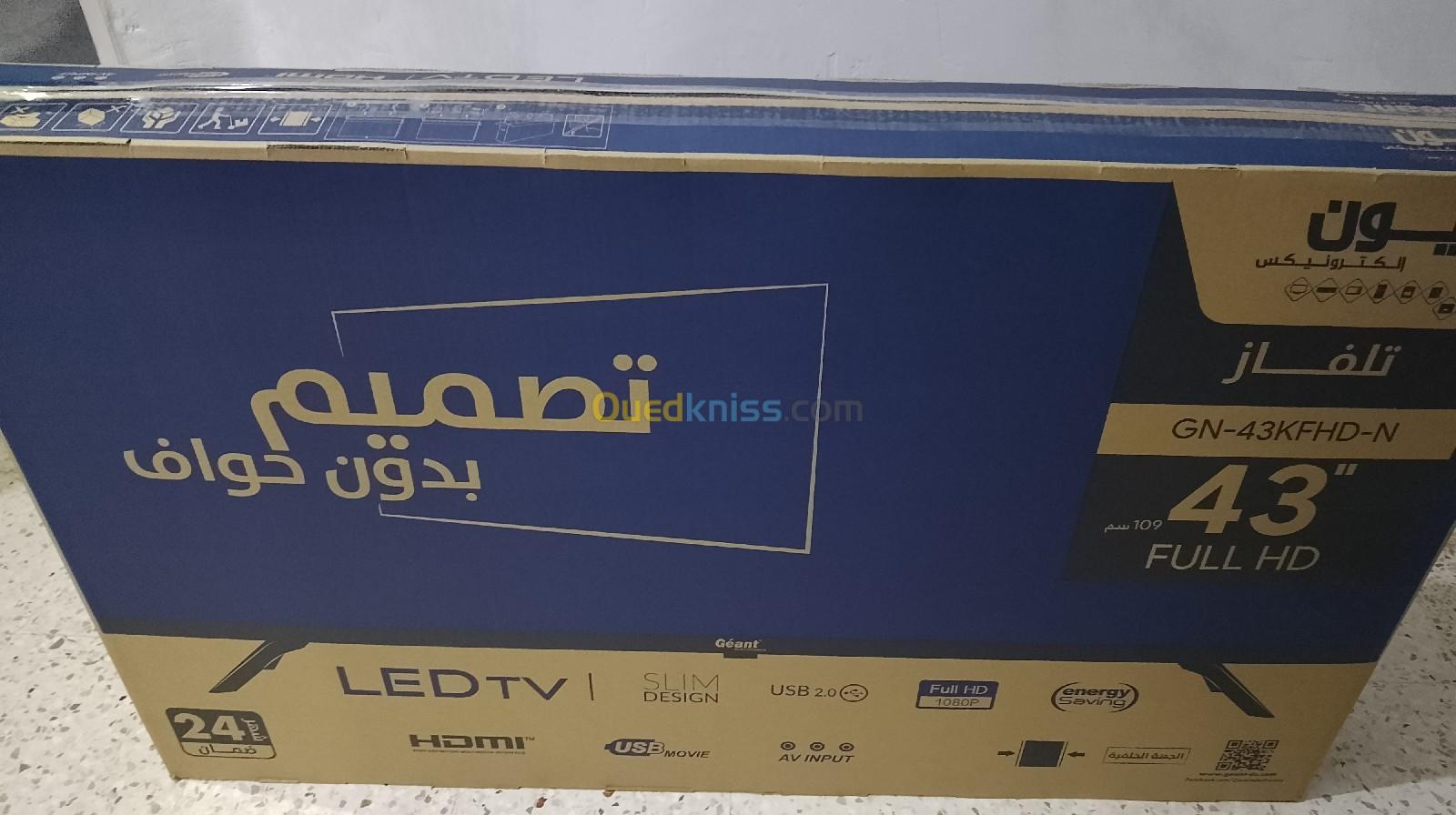 PROMOTION TV LED GÉANT 43" جيون 43" بروموسيون متوفر تلفاز Géant 43 pouce LED TV  ضمان 24 شهر 