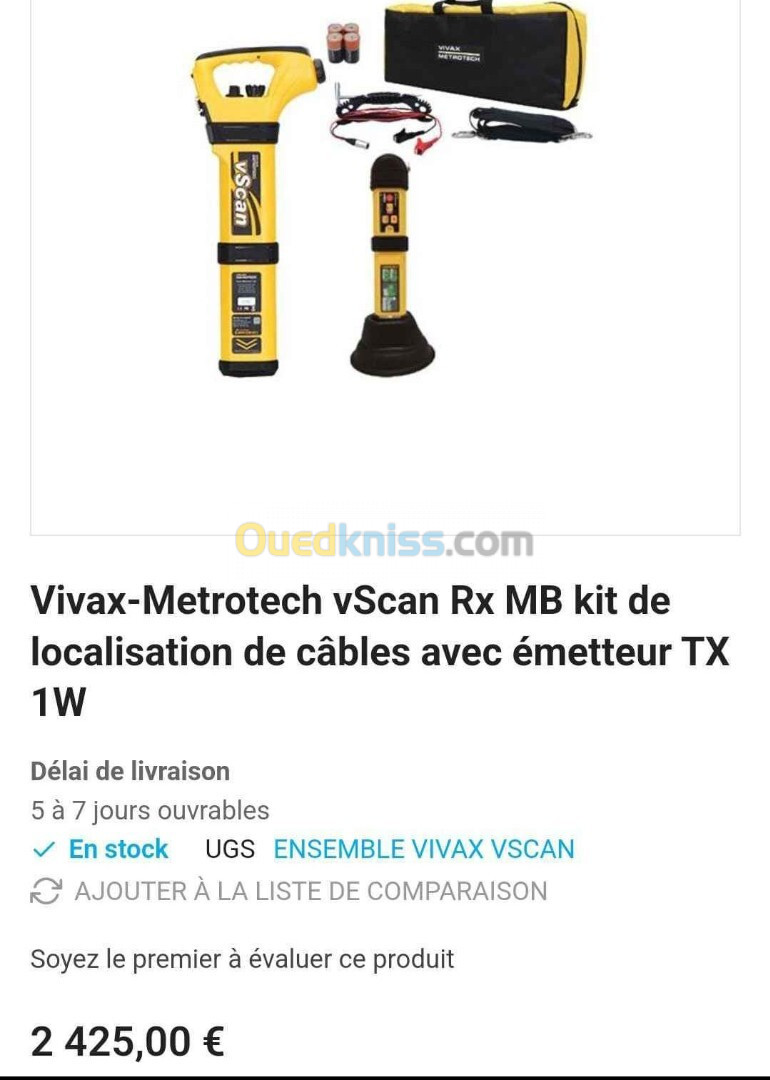 Détecteur Emetteur réseaux Vivax vScan