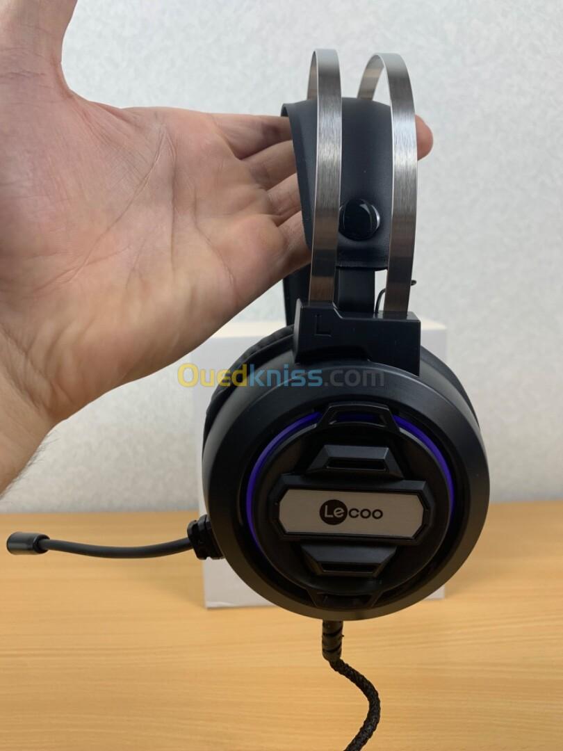 Casque + Microphone LECOO HT401 Gaming RGB Original LENOVO Fiche USB