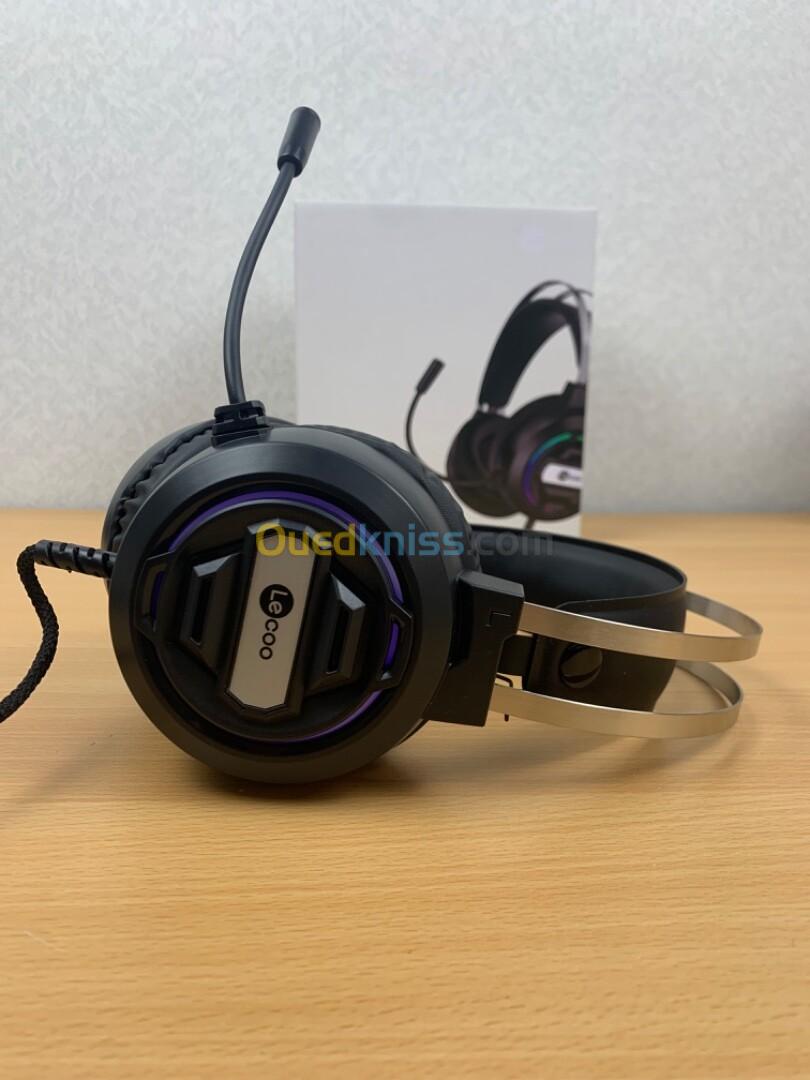 Casque + Microphone LECOO HT401 Gaming RGB Original LENOVO Fiche USB