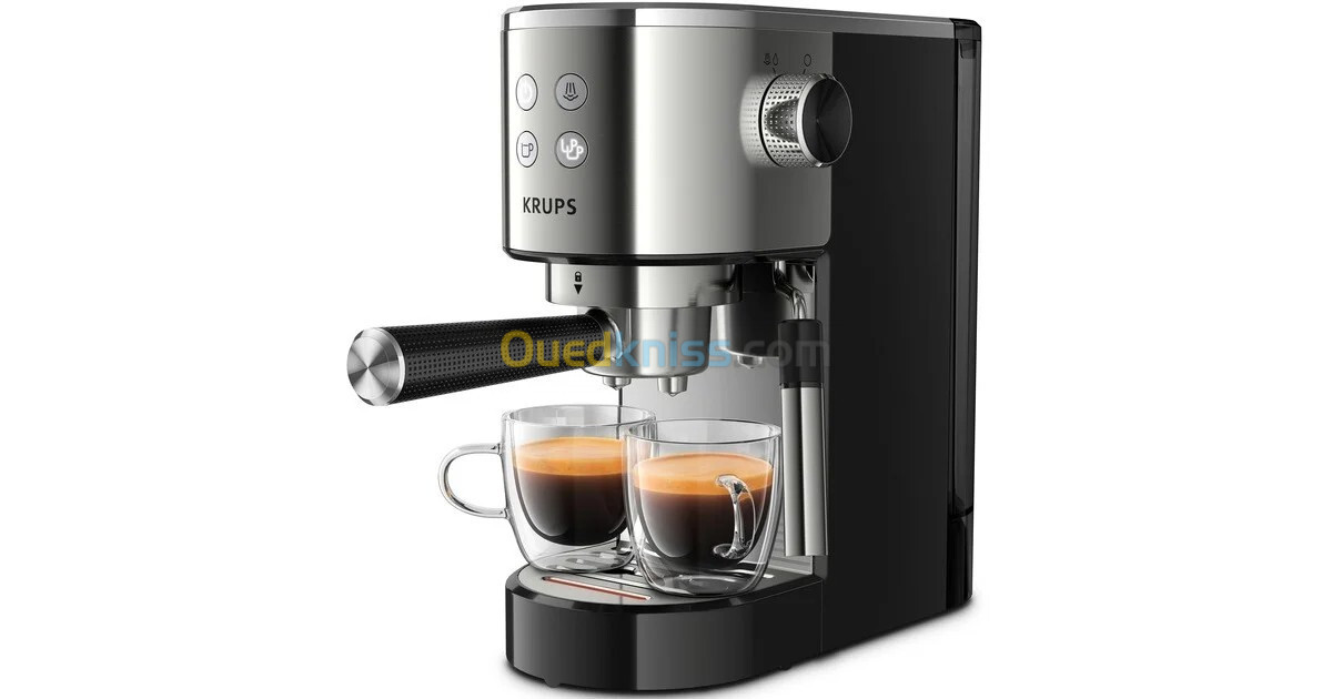 Krups Machine a cafe VIRTUOSO AUTOMATIQUE INOX - 15 BARS - 1L - BUSE VAPEUR