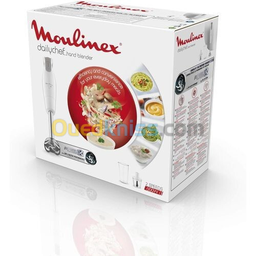 MIXEUR A BRAS MOULINEX DAILY CHEF + 2 ACCESSOIRES - DD552110- 600W