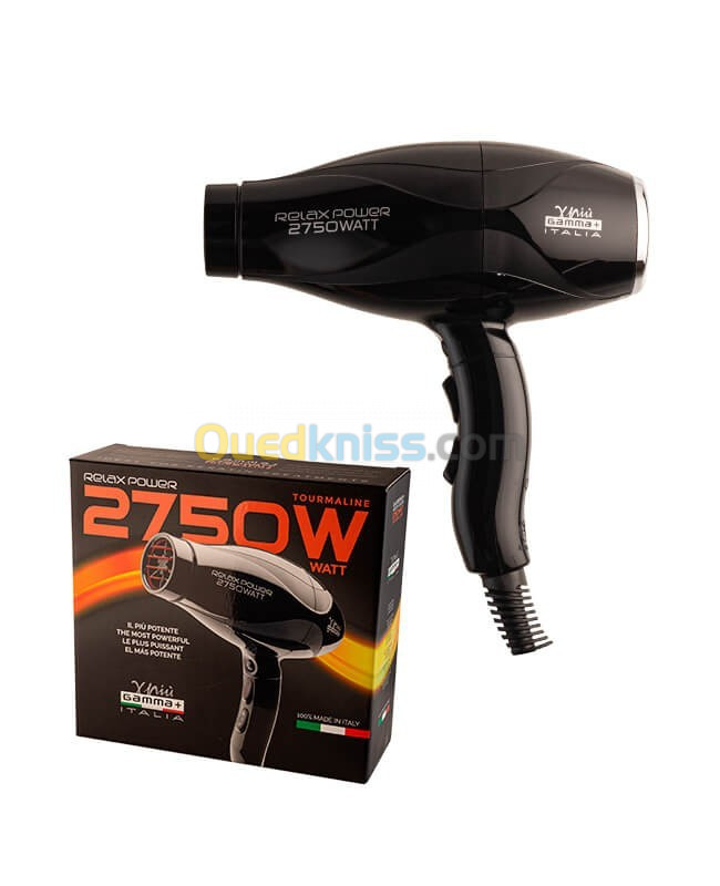 GAMMAPIU' Sèche-Cheveux Professionnel Relax Power, Made in Italy IONIQUE 2 Vitesses, W 2750