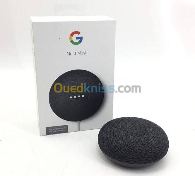 Enceinte intelligente GOOGLE Nest Mini noir / blanc -Wifi et Bluetooth 5.0