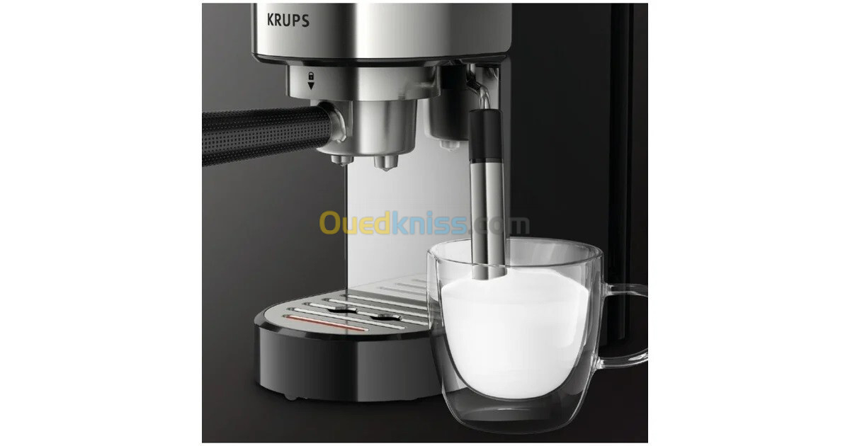 Krups Machine a cafe VIRTUOSO AUTOMATIQUE INOX - 15 BARS - 1L - BUSE VAPEUR