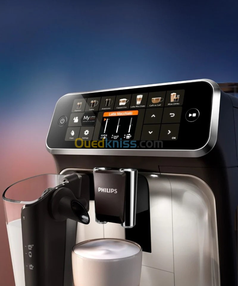 Machine a cafe avec broyeur cappuccino 15 BARS Philips SERIE 5400 EP5447/90 Noir